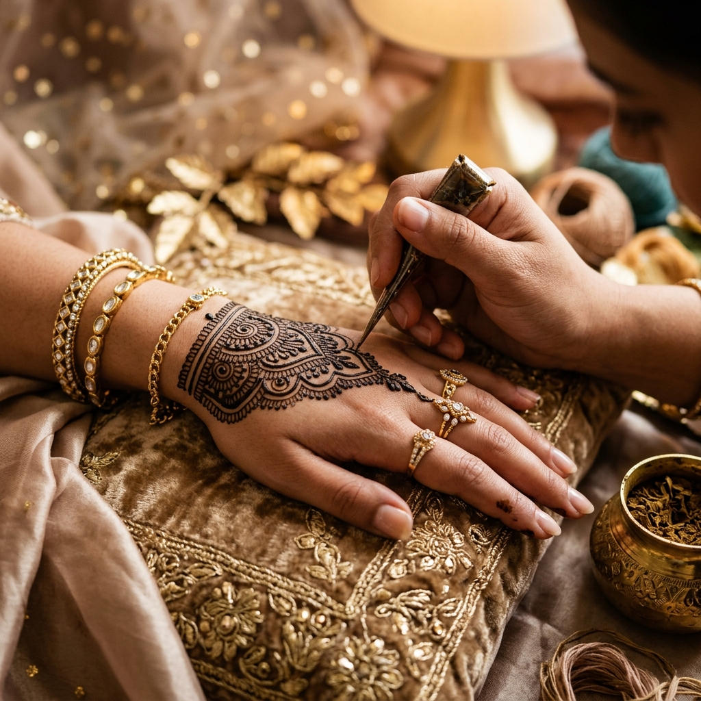 Luxury bridal henna artistry in Dubai by HennaArtByAarti