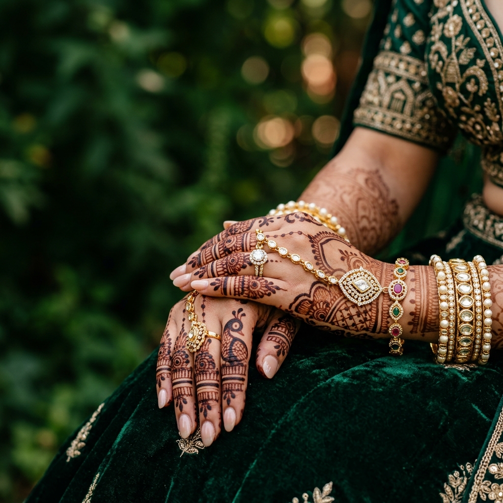 Henna artistry and fine detail